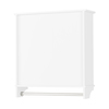 Alaterre Furniture Dover 27"W x 29"H Wall Mounted Bathroom Storage Cabinet with 2 Doors and Towel Rod ANDO73WH